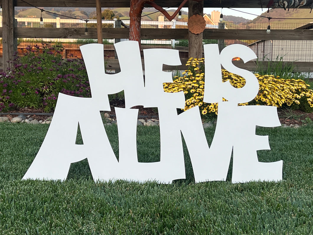 X-Large Outdoor Nativity Message - HE IS ALIVE